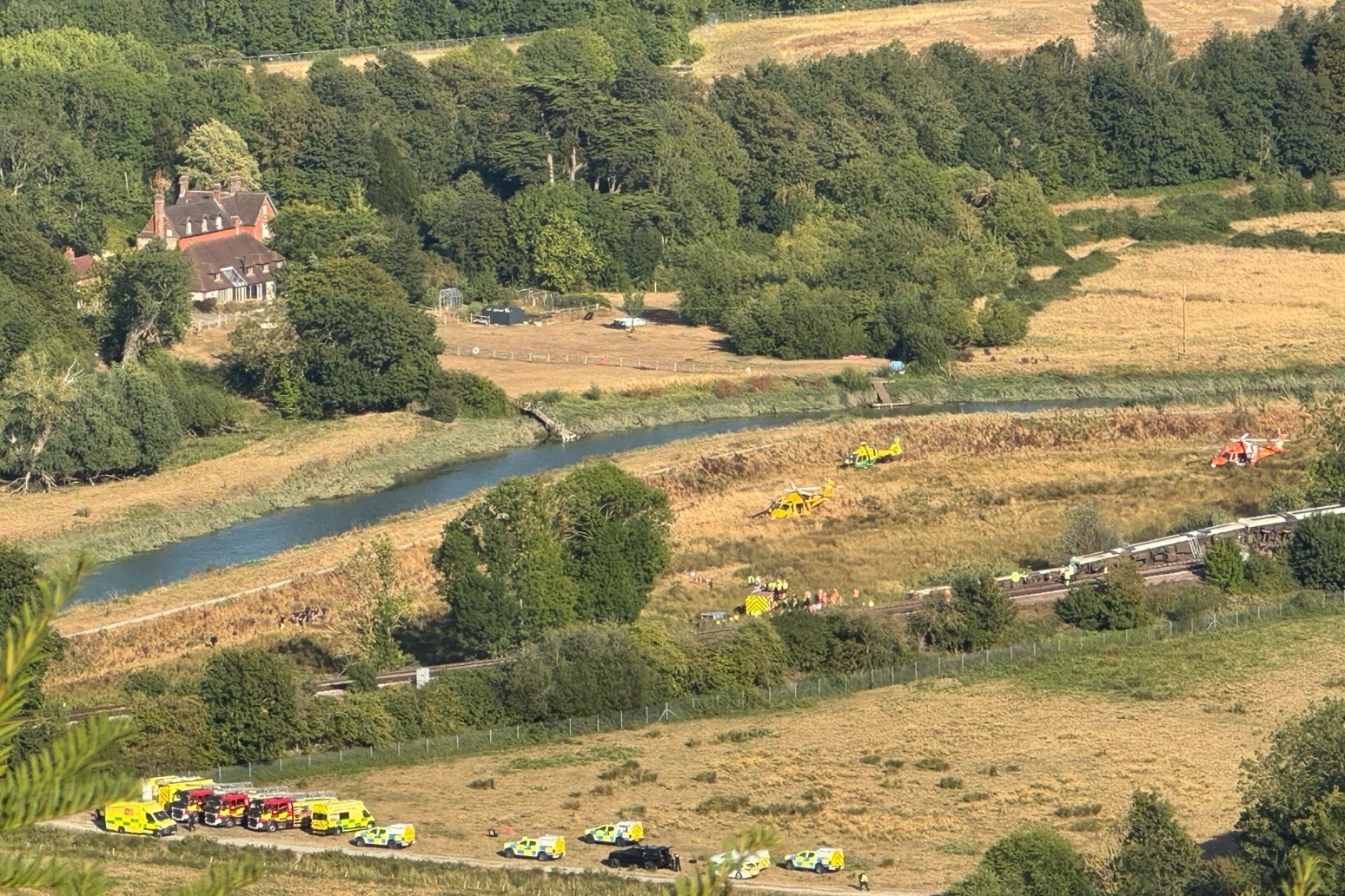 Two people seriously injured after train with 150 on board derails